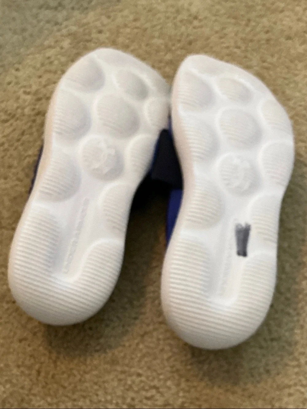 Under Armour  Royal Blue and White Hook-and-Loop Sneakers